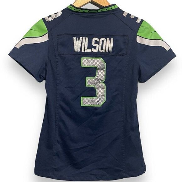 Nike NFL Seattle Seahawks #3 Russell Wilson On-Field Jersey - Picture 1 of 8